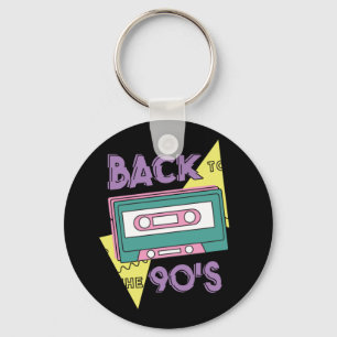 Klassische Kassetten aus den 90er Jahren Nostalgie Schlüsselanhänger