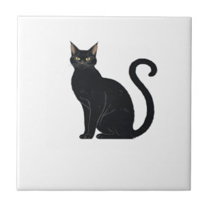 Klassische Katze mit gebogenem Rücken Vintage Hal Fliese
