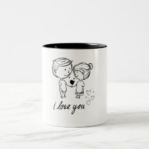 Klassische Keramik Tasse, Elegant & Alltag essenzi Zweifarbige Tasse