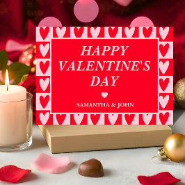 Klassische Kirschrote-Herzen Valentinstag-Geschenk Feiertagskarte