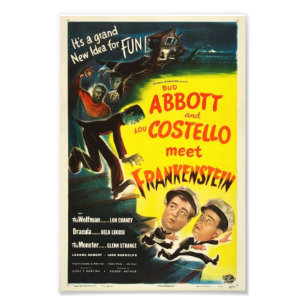Klassische Komödie trifft klassischen Monster Fotodruck