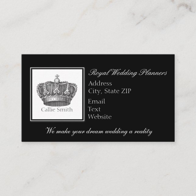 Klassische Königskrone Terminkarte (Vorderseite)