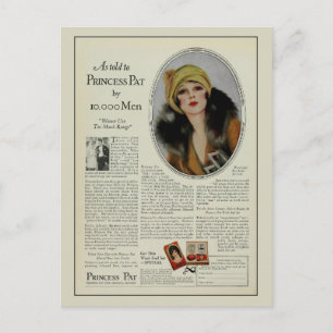 Klassische Kosmetik-Magazinwerbung aus den 1920er Postkarte