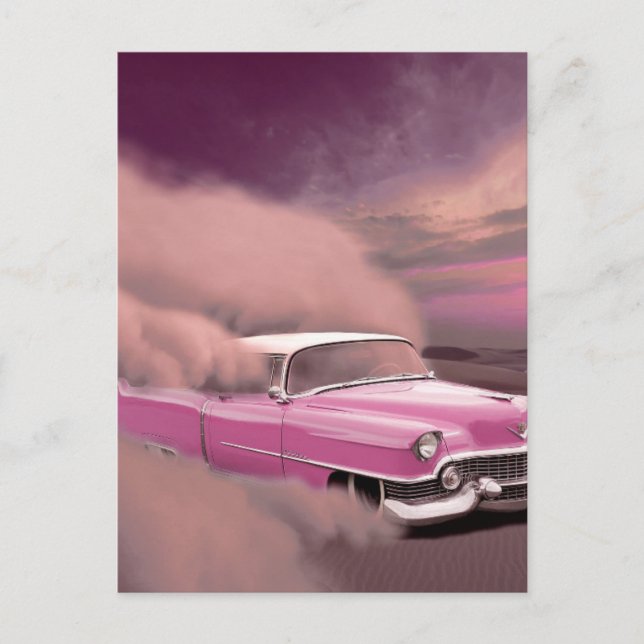 KLASSISCHE KRAFTPINKPLATTEN POSTKARTE (Vorderseite)