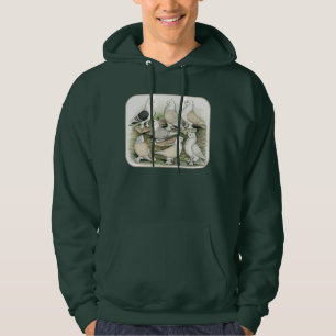 Klassische Krause-Tauben Satinettes Hoodie