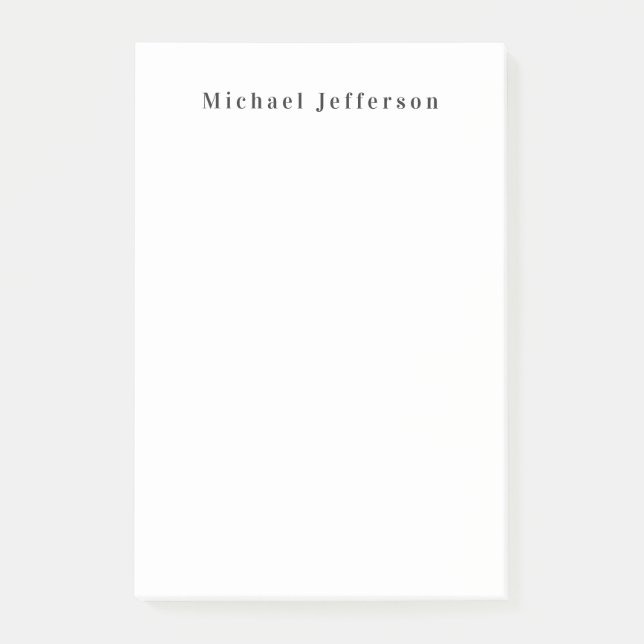 Klassische kreative Trendy Black & White Minimalis Post-it Klebezettel (Vorderseite)