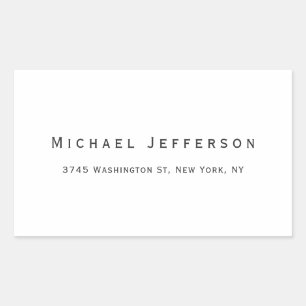 Klassische kreative Trendy Black & White Minimalis Rechteckiger Aufkleber