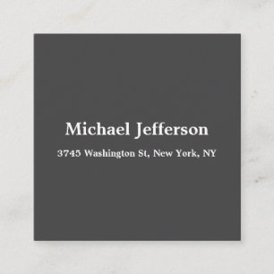 Klassische kreative Trendy Dunkelgrau & Weiß Begleitkarte