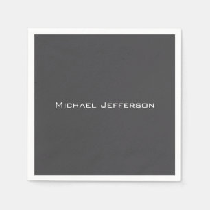 Klassische kreative Trendy Dunkelgrau & Weiß Serviette