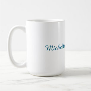 Klassische kreative Trendy White Ocean Blue Kaffeetasse