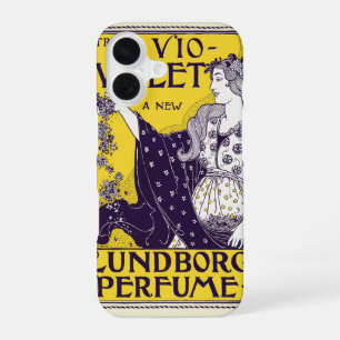 Klassische Kunst im Jugendstil Frau Lila Blumen Ku iPhone 16 Hülle