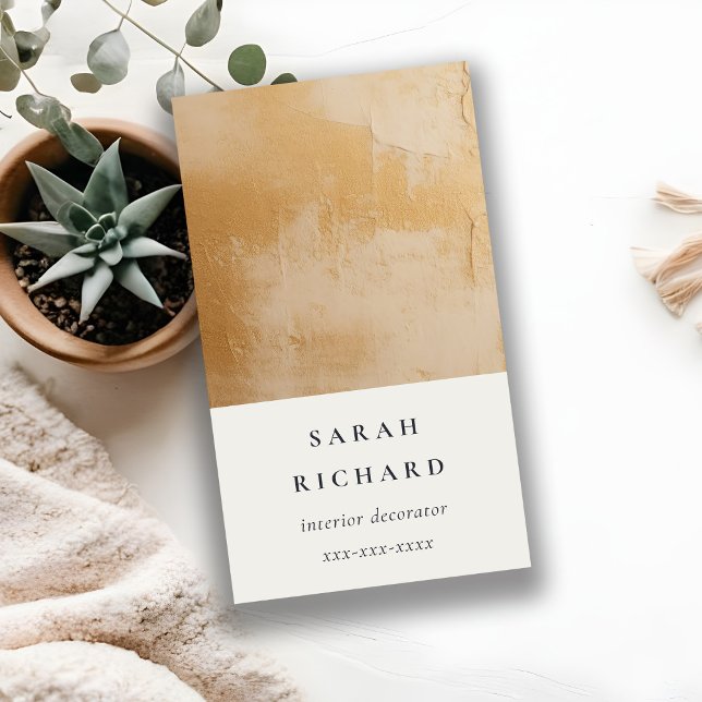 Klassische künstlerische Beige Gold Öl Anstrich Te Visitenkarte (Von Creator hochgeladen)