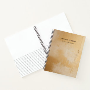 Klassische künstlerische Chic Beige Gold Ölfarbe F Notizbuch