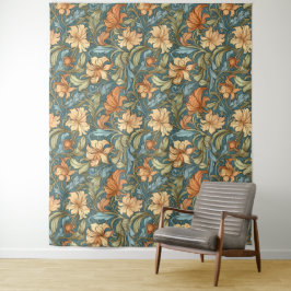 Klassische künstlerische Hand William Morris Blue Wandteppich