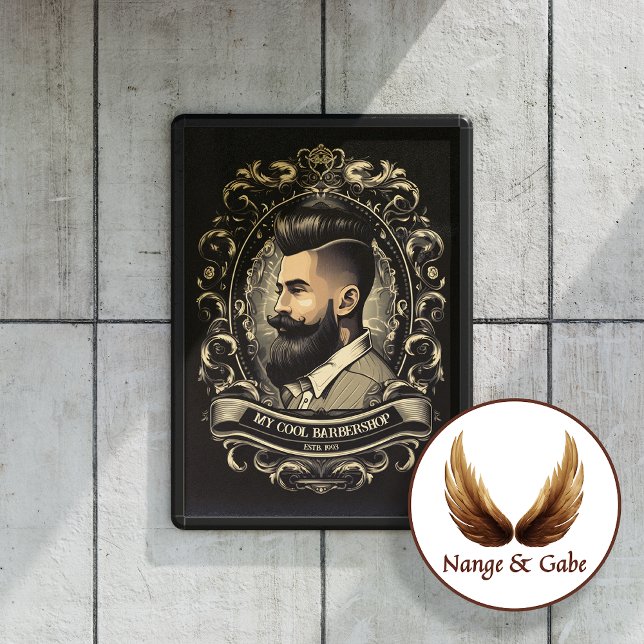 Klassische Kürzungen: Vintages Barbershop-Poster Poster (Customize this vintage barbershop poster)