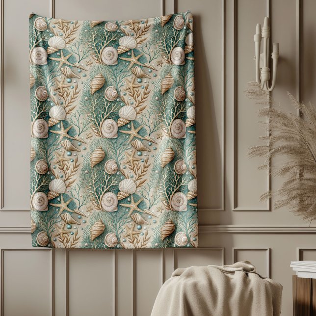 Klassische Küstenwarme und einladende Atmosphäre Fleecedecke (Classic Coastal Throw Warm and Inviting Atmosphere Fleece Blanket)