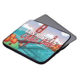 Klassische L.A Golden Gate Videospielbox-Kunst aus Laptopschutzhülle