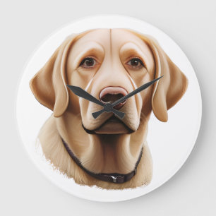 Klassische Labrador Retriever Illustration Große Wanduhr