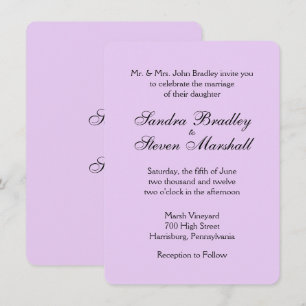 Klassische Lavendel-Einladungen Einladung