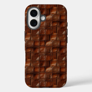 Klassische Ledertextur iPhone 16 Hülle
