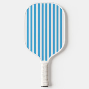 Klassische leichte Babyblau- und Weiß-Vertikalstre Pickleball Schläger