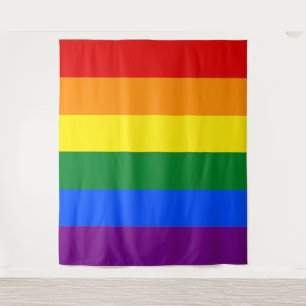 Klassische LGBTQ-Gay Pride-Regenbogenflagge Wandteppich