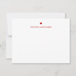 Klassische Liebe für Red Heart Stationery Mitteilungskarte
