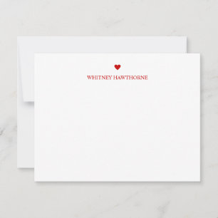 Klassische Liebe für Red Heart Stationery Mitteilungskarte