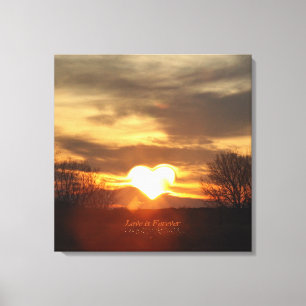 Klassische Liebe ist Forever Sunset Memorial Leinwanddruck