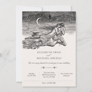 Klassische Liebhaber der Kunst Mythologie romantis Einladung