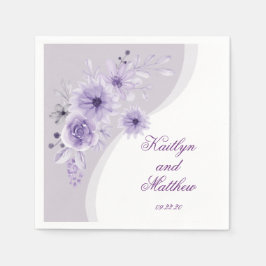 Klassische Lila Hochzeit Serviette