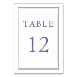 Klassische Lila Hochzeit Tischnummer