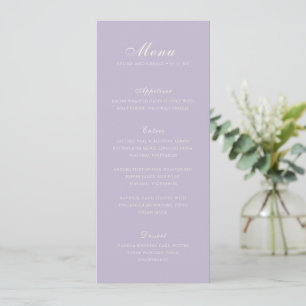 Klassische Lilien-Eleganz-Hochzeit Menükarte