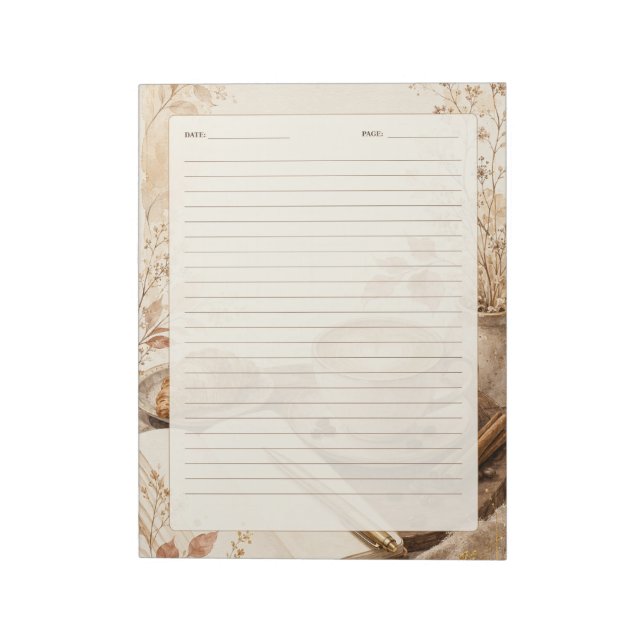 Klassische linierte Journalseite Notizblock (Rotiert)