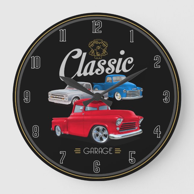 klassische LKW Große Wanduhr (Vorderseite)