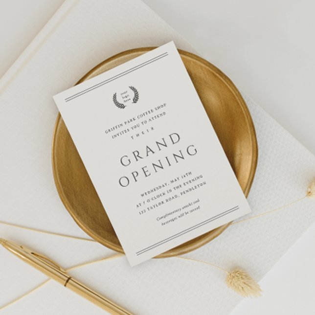 Klassische Logos bei der Eröffnung eines Business  Einladung (Von Creator hochgeladen)