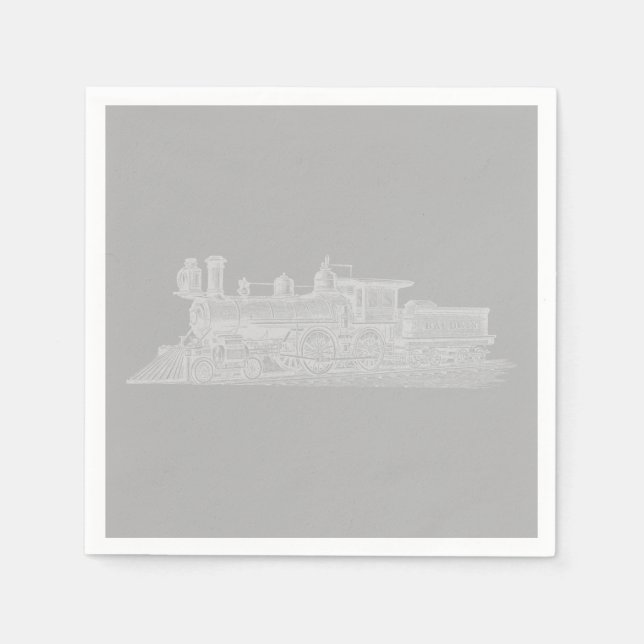klassische Lokomotive-Zug-KUSTOM-FARBE Serviette (Vorderseite)