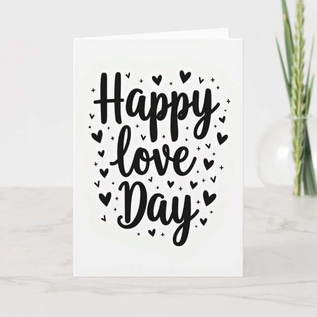 Klassische Love Day Chevron Karte (Vorderseite)