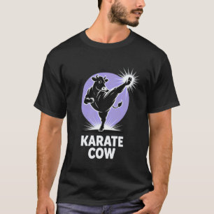 Klassische lustige Karate-Kuh-Silhouette Martial A T-Shirt
