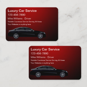Klassische Luxusautoservice Uber Business Cards Visitenkarte