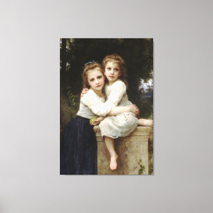 Klassische Malerei von Bouguereau - Zwei Schwester Leinwanddruck