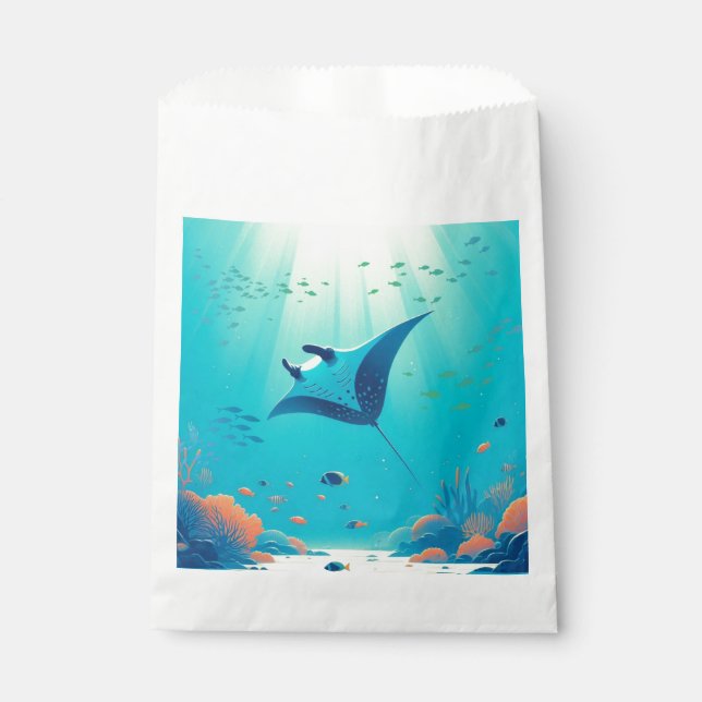 Klassische, Mantarochen-Küstenkunst Geschenktütchen (Vorderseite)