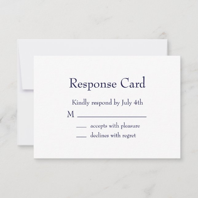 Klassische Marine Bar Mitzvah UAWG RSVP Karte (Vorderseite)