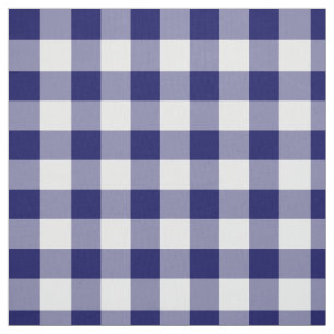 Klassische Marine und White Gingham Pattern Stoff