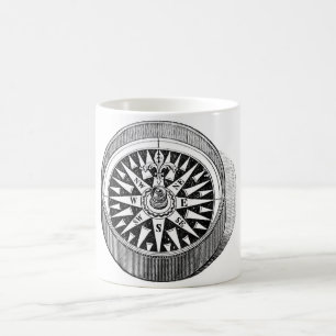 Klassische Marineradierung - Kompass Tasse