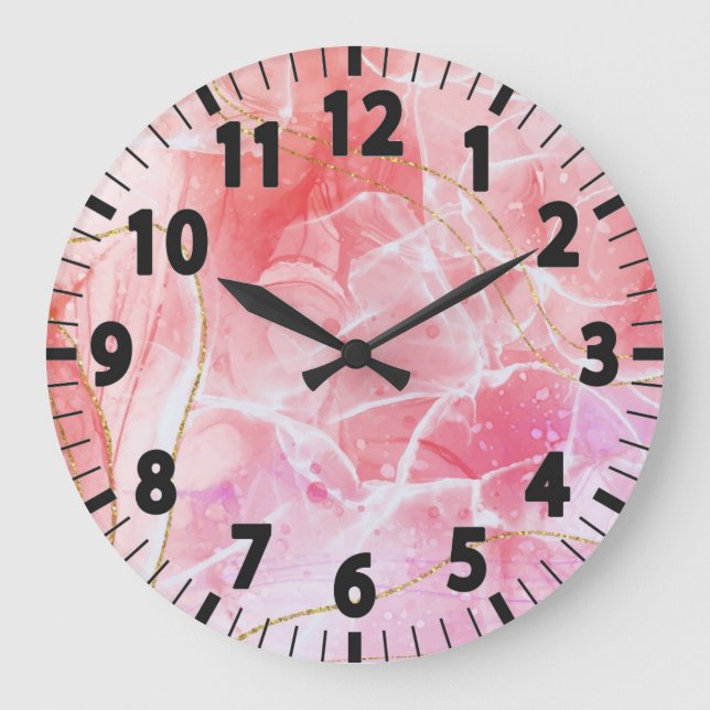 Klassische Marmorsäulenuhr Große Wanduhr (Vorderseite)