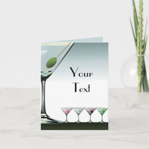 Klassische Martini-Cocktails - Note Card Karte