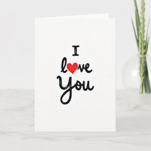 Klassische matte I-Love-You-Karte Karte
