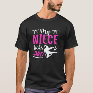 Klassische Meine Nichte tritt hart Karate-Tante Ka T-Shirt