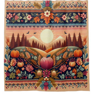 Klassische Messe Herbst/Herbst Duschvorhang